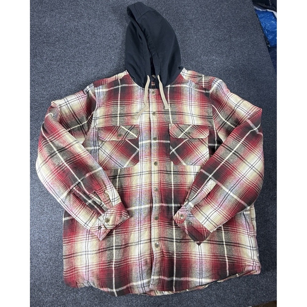 Legendary Outfitters Jacket Men XL Plaid Flannel‎ Quilted Lining Outdoor Hunting